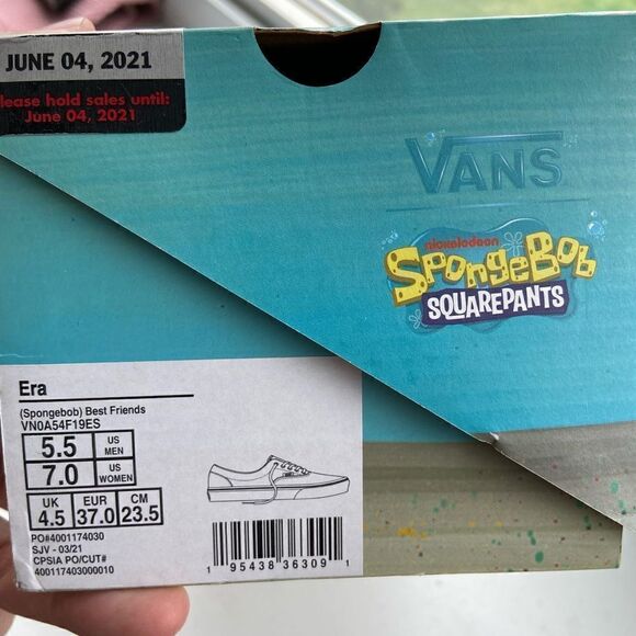 Vans Sponge Bob Era rare new in box sneakers women’s size 7 - Picture 4 of 6